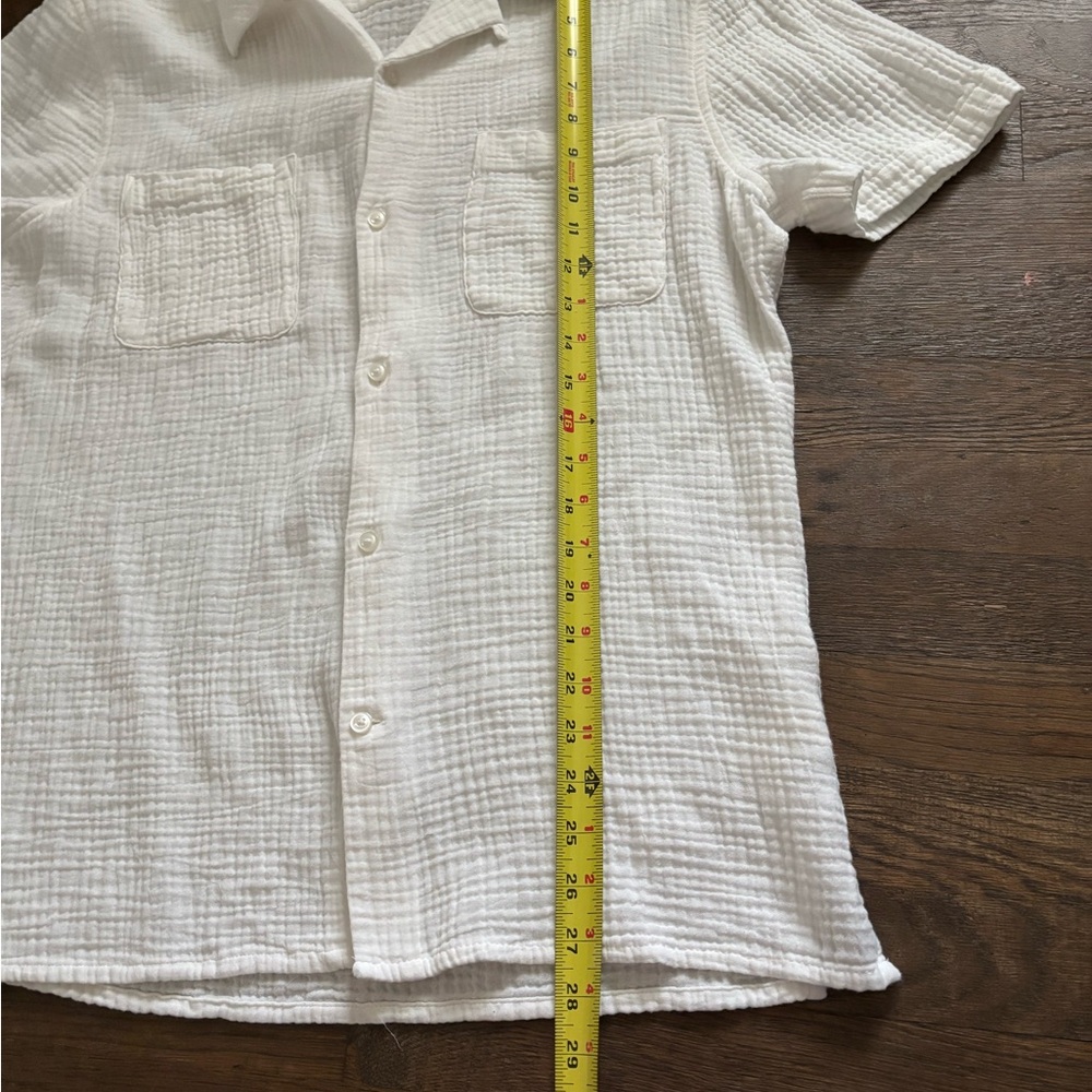 TWO Express Crinkle Textured Cotton Short Sleeve Shirts! Good used condition. - Picture 10 of 14